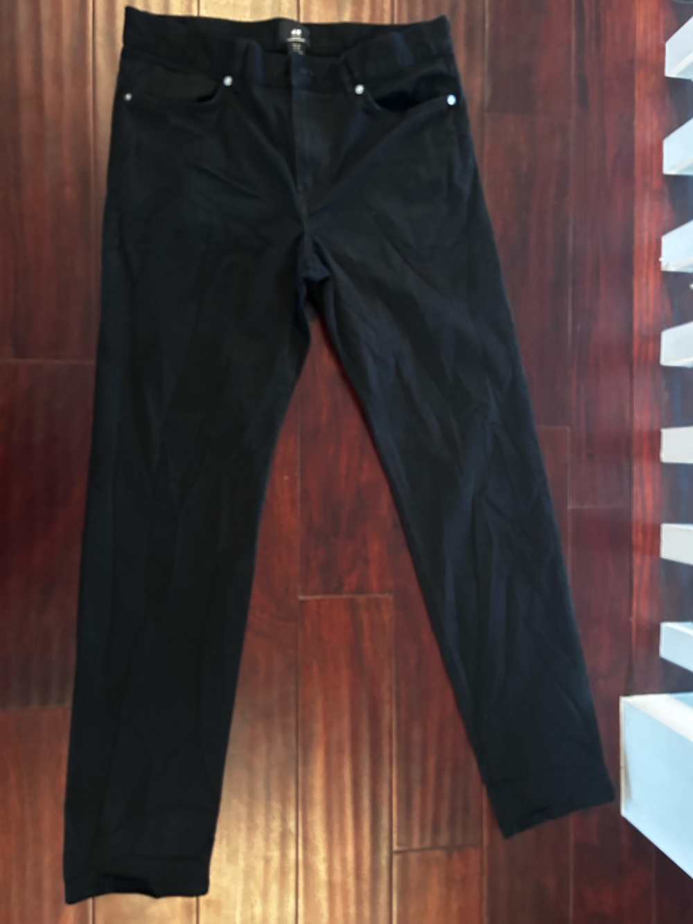 H&M Men's Black Straight Dress Pants